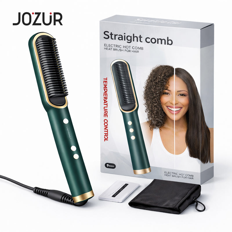 Electric Hair Straightener Comb – Fast Heating Straightening Brush