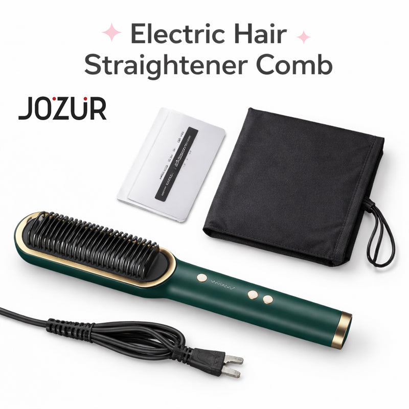 Electric Hair Straightener Comb – Fast Heating Straightening Brush